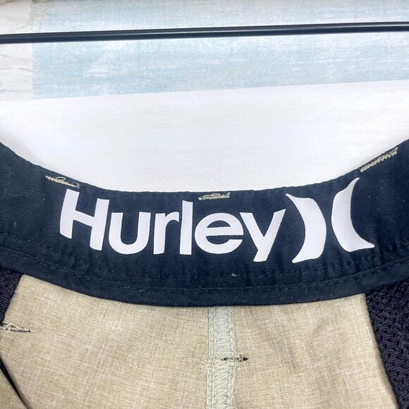 Hurley Phantom Walk Shorts Khaki Beige 9.5" Inseam Quick Dry Stretch Mens 40 - Picture 6 of 8